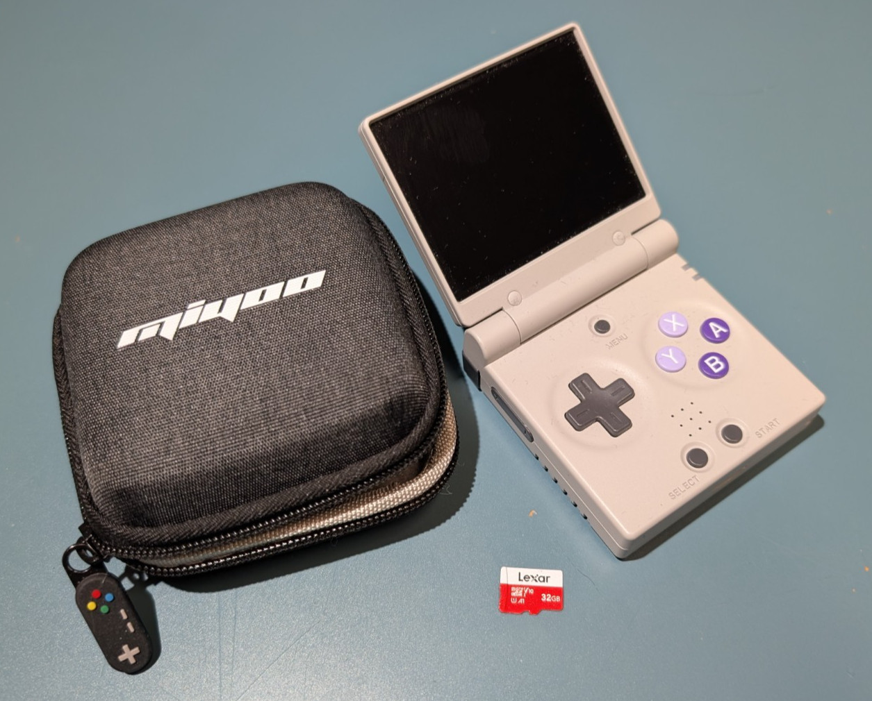 Miyoo Mini Flip Grey 32GB 2.8” IPS Retro Handheld Console WiFi Net Mint