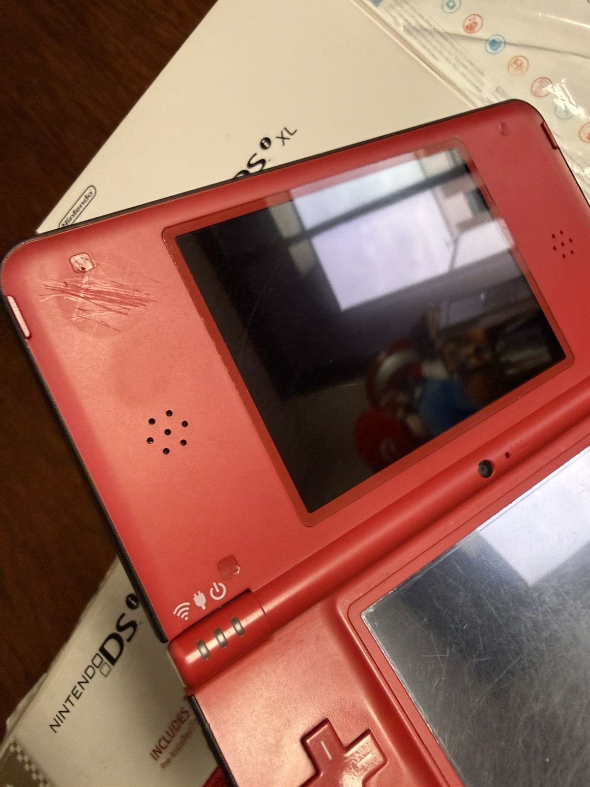 Nintendo DSi XL 25th Anniversary Edition Mario Kart Red Handheld With Box