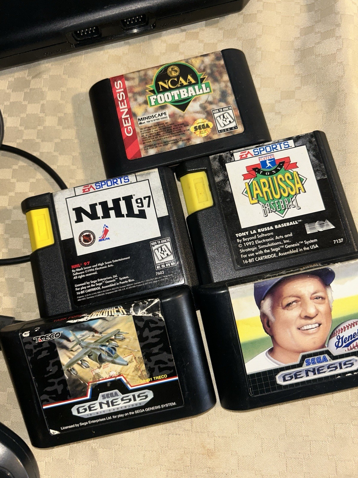Sega Genesis Model 2 MK-1631 Console System w/ 5 Games – Tested & Working Task