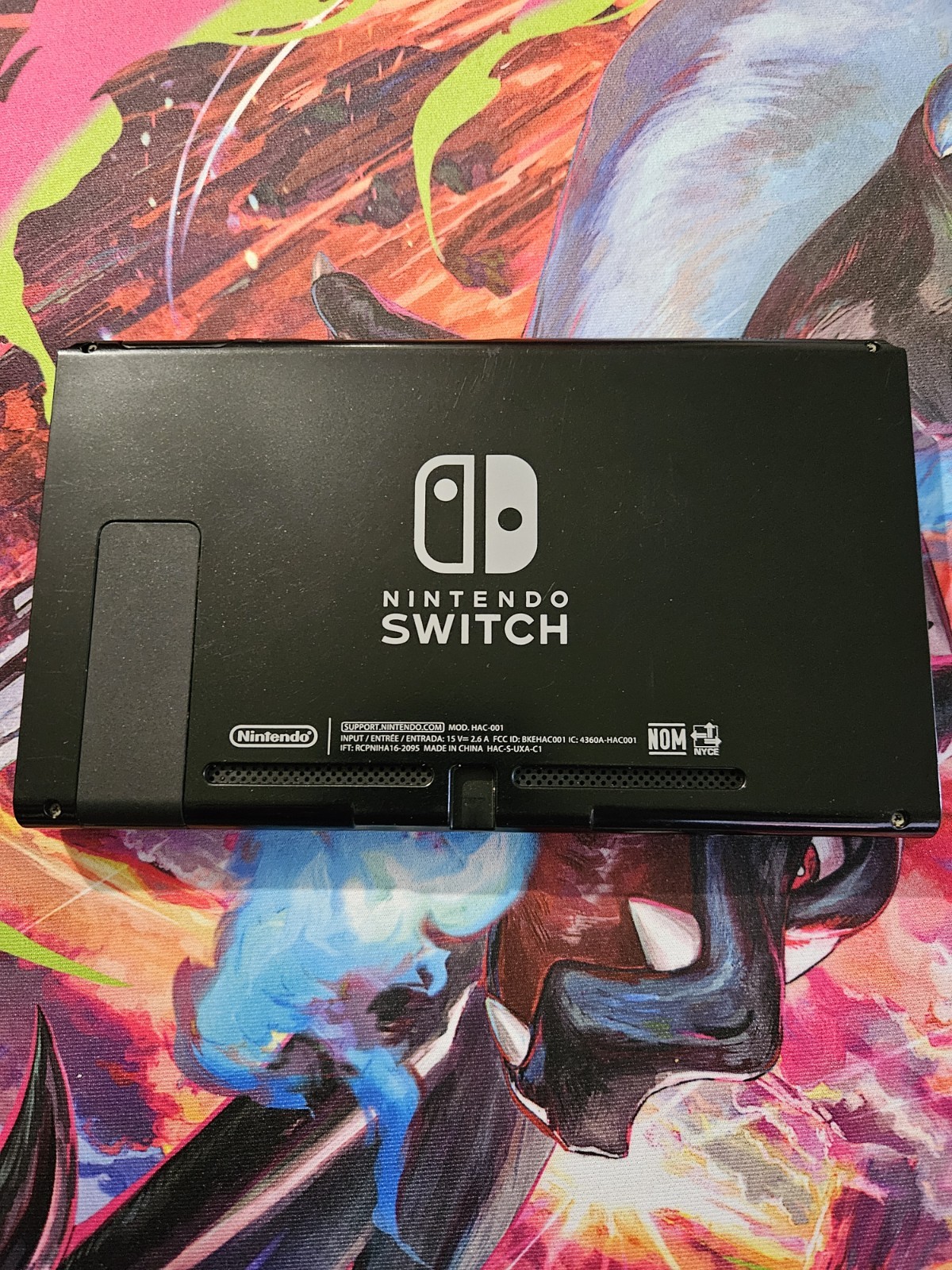 Nintendo Switch Black Console Only HAC 001 Tested Working with 32GB SD