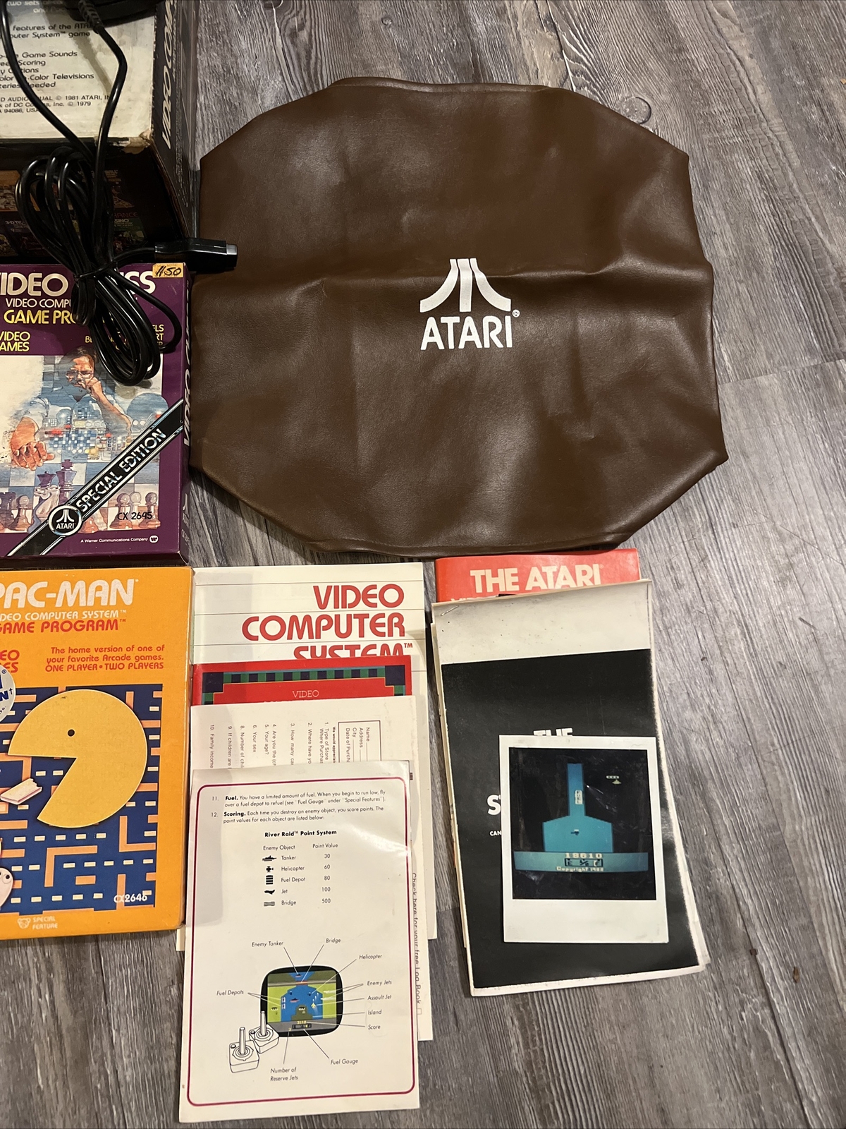 Vintage Atari CX-2600A Console Video Computer System W/ Box And Games
