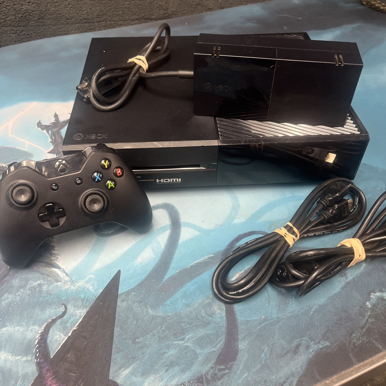 Microsoft Black Xbox One 500GB Console, w/ controller and hookups #2