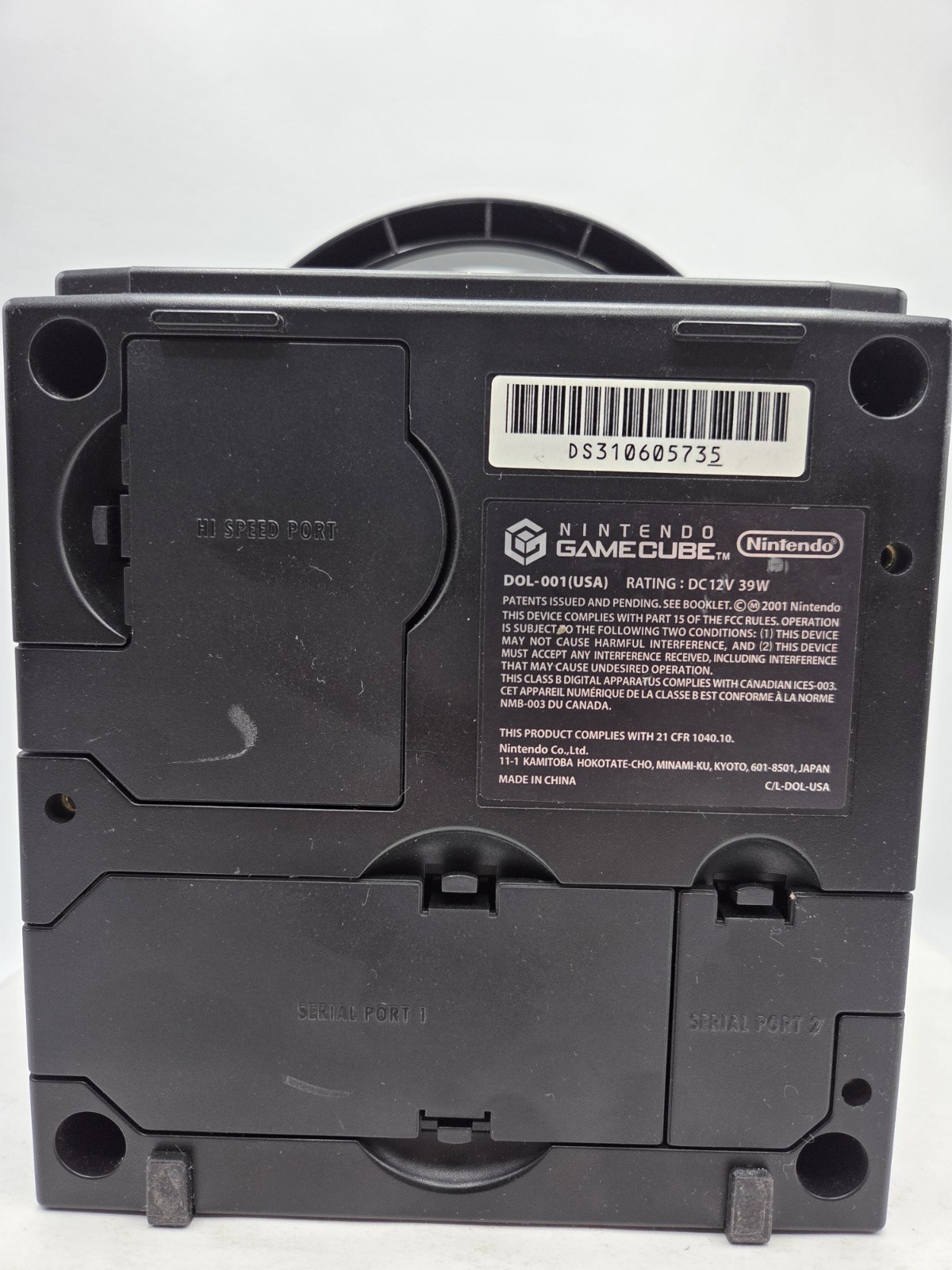 Nintendo GameCube DOL-001 Black System Console w/ 2 Controllers & Cords Tested
