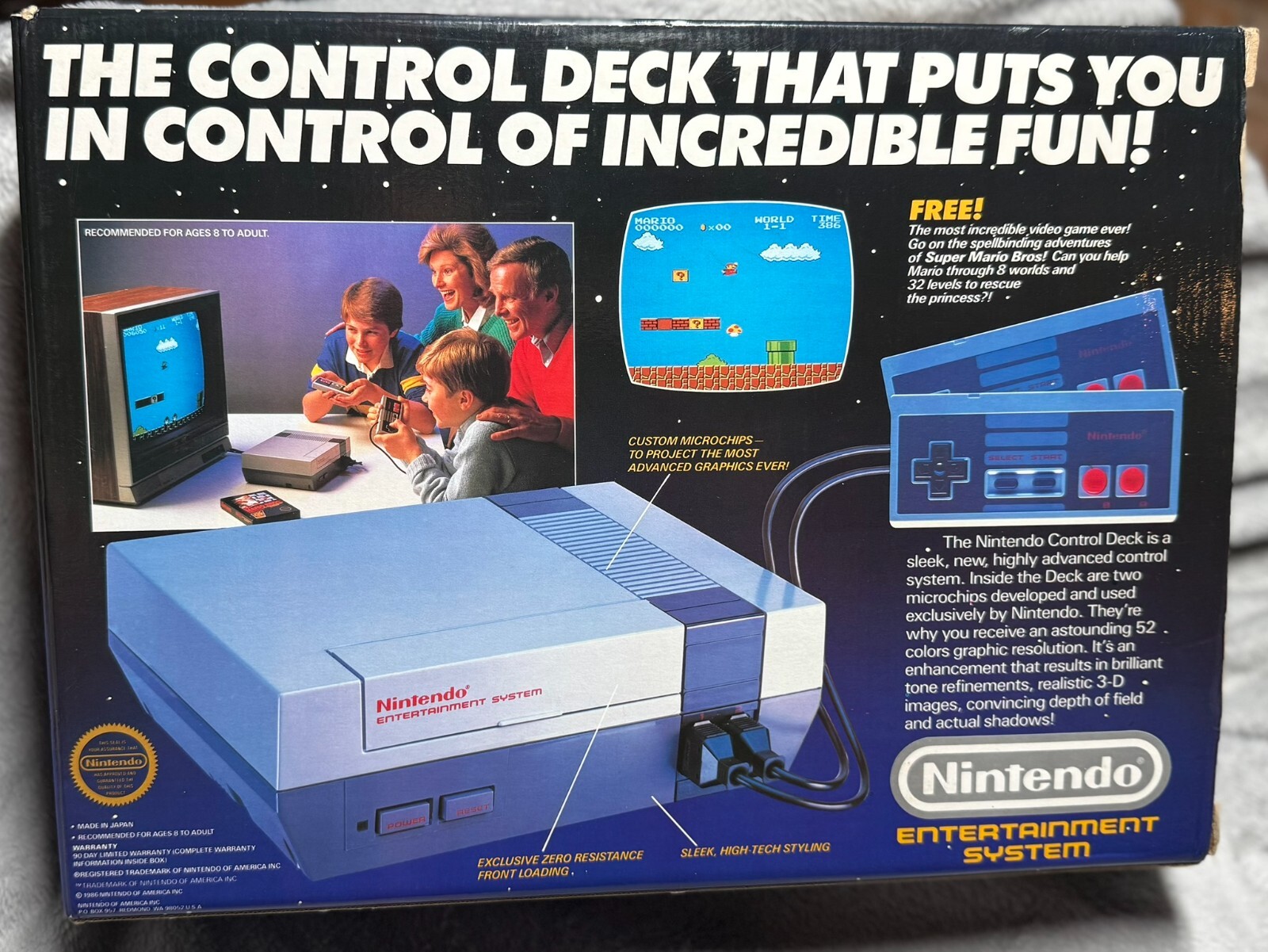 Nintendo NES Action Set Home Console – White/Gray (Model No. NES-001)