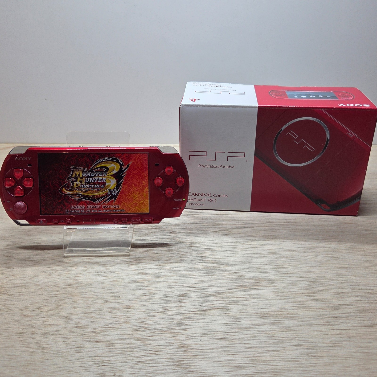 Sony PSP-3000 Radiant Red Carnival Colors Console Boxed Unused Japan
