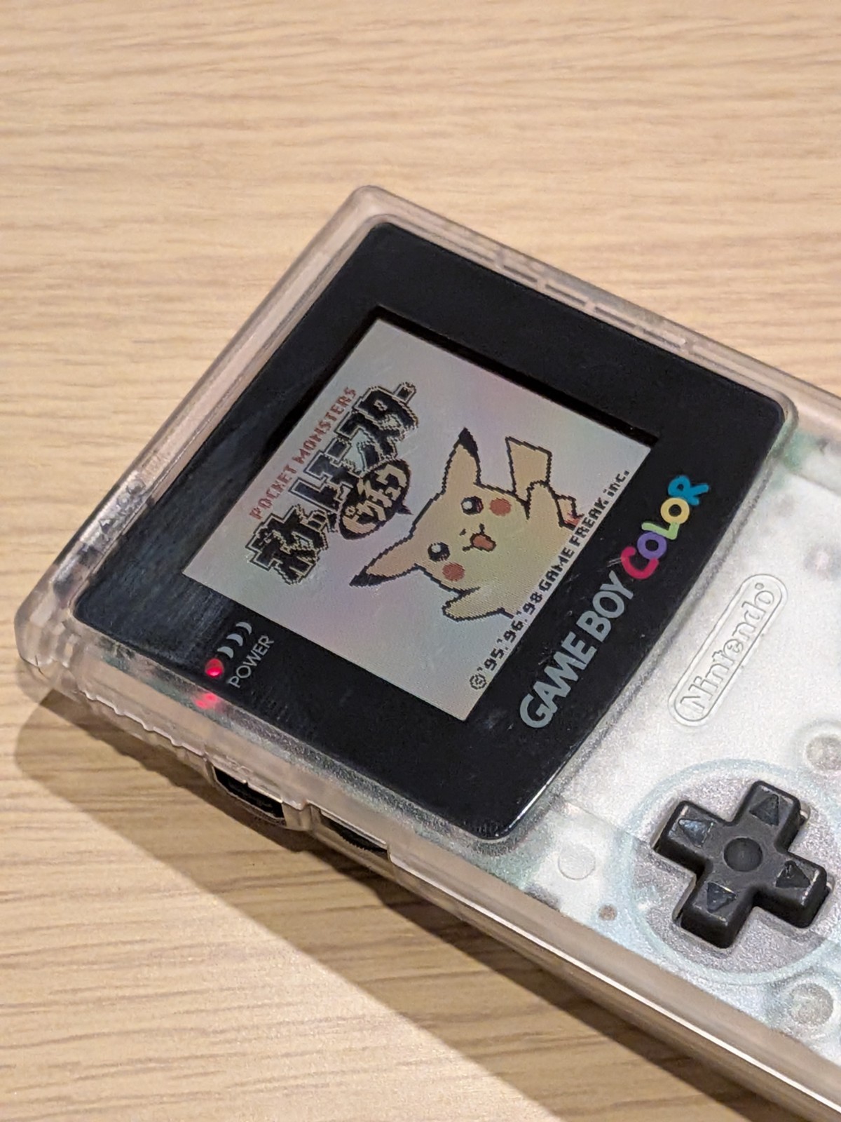 Nintendo Game Boy Color Clear Console Japanese Boxed Tested + Pokemon Yellow