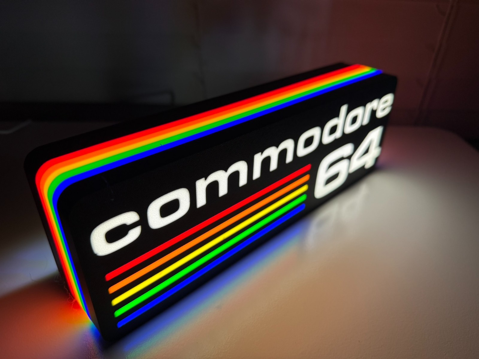 Commodore 64 Inspired LED lit sign – Lamp – Computer – Console Wall Decor