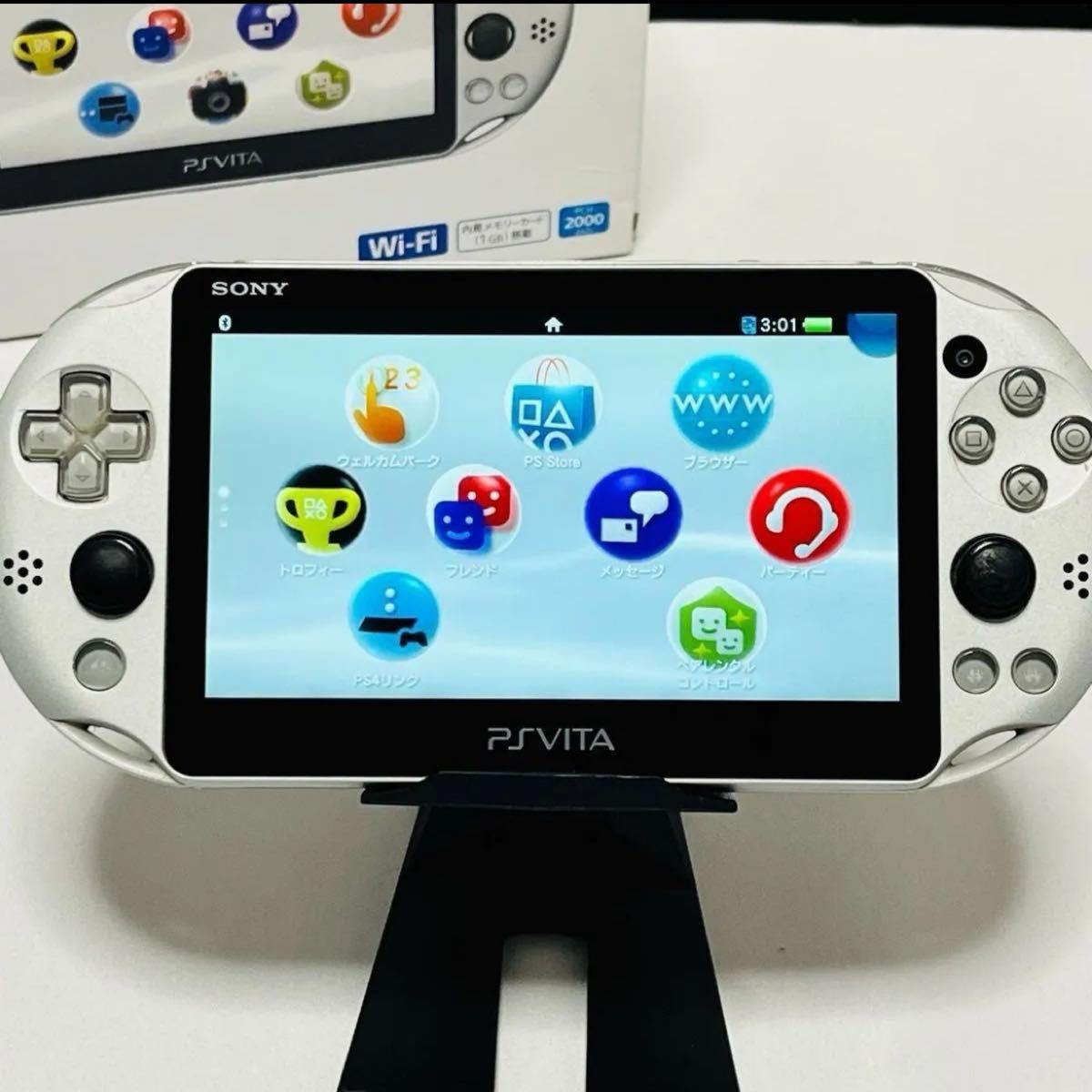 Sony PS Vita PCH-2000 Silver Console Tested w/ Box 16GB Japan [ Excellent ] #60