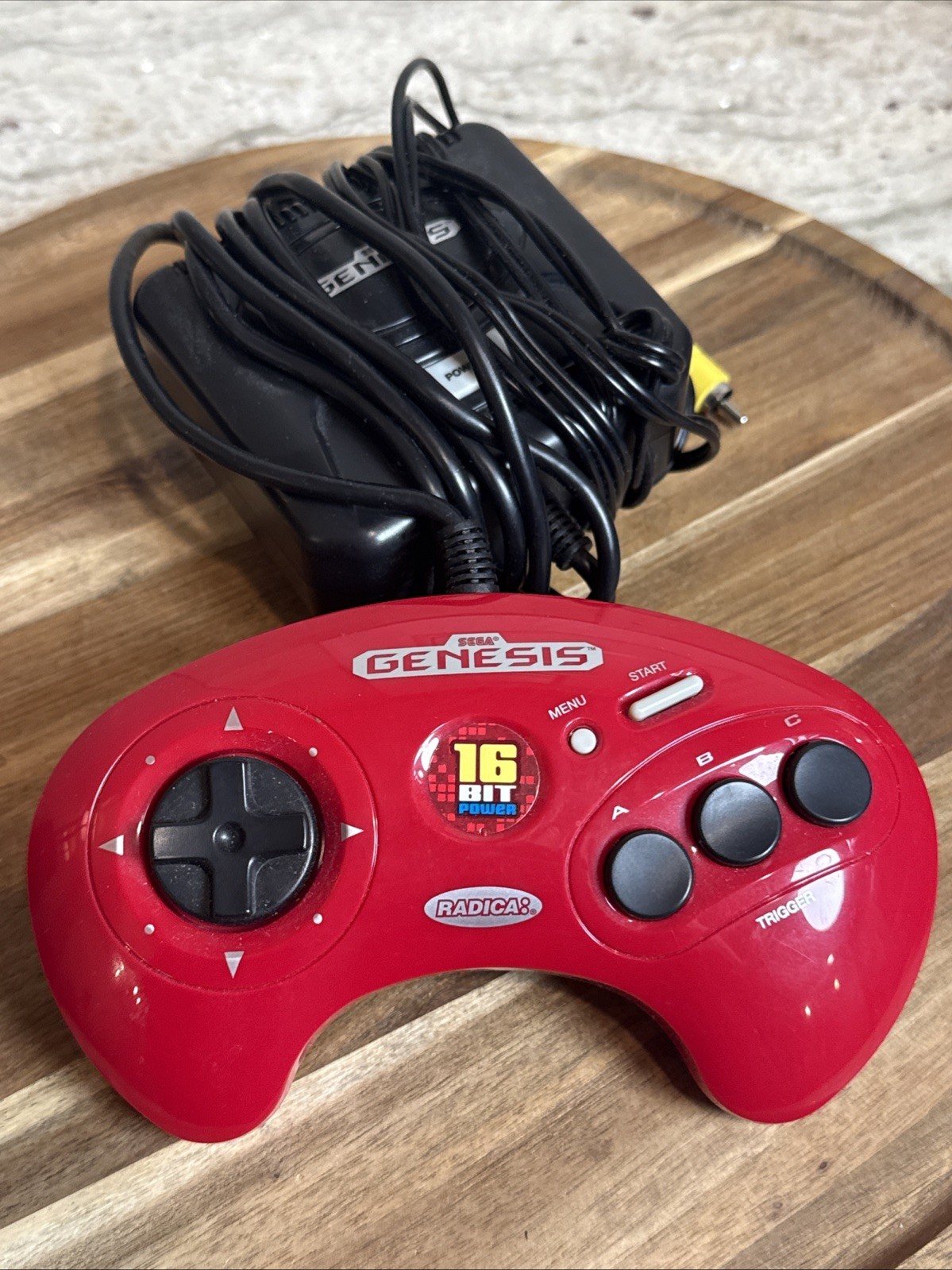 2003 Sega Genesis Mini Console Radica 16 Bit Power 6-in-1 Plug & Play – Red