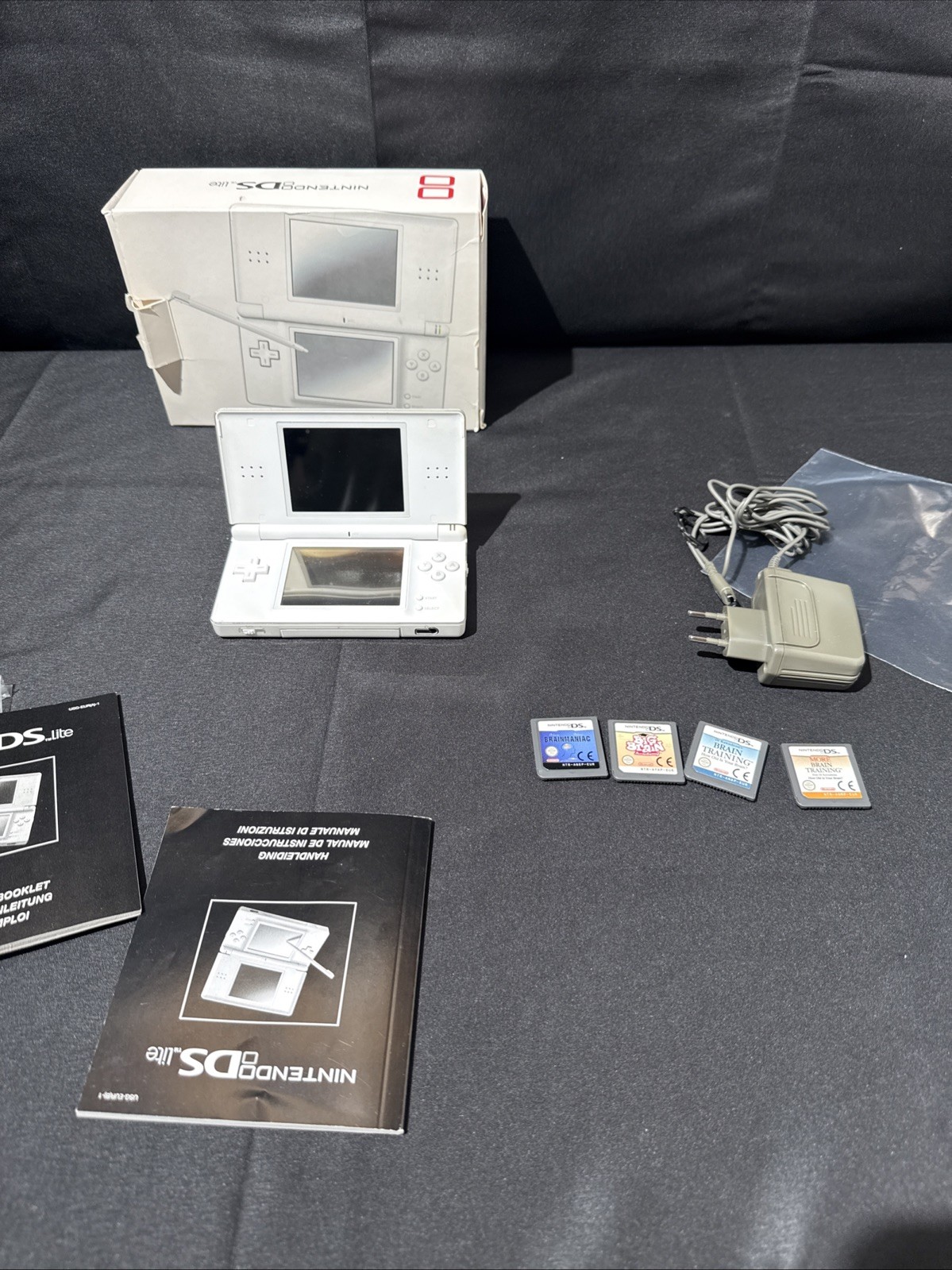 Nintendo DS Lite White Handheld Console CIB Tested Working