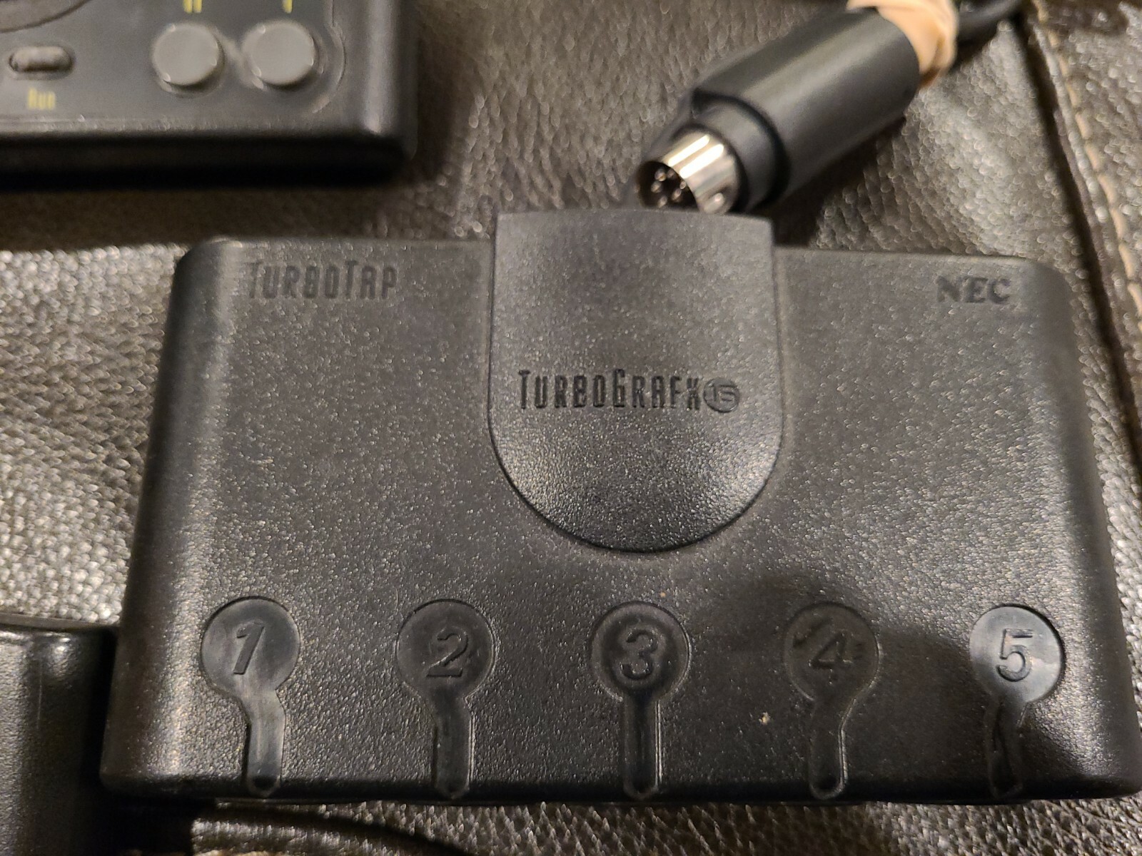 Turbografx 16 Console w/ 2 Controllers, TurboTap, Falcon Game & Cords – Works!