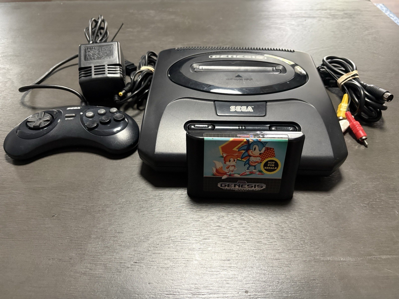 Sega genesis console model 2 With Sonic And One Controller