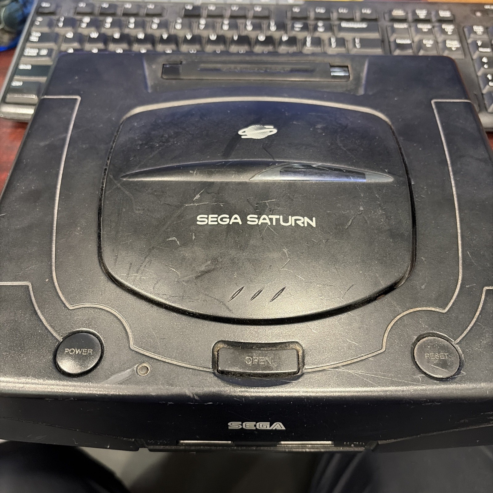 Sega Saturn MK-80000A Console Black Working W/ Controller and 17 games & backup