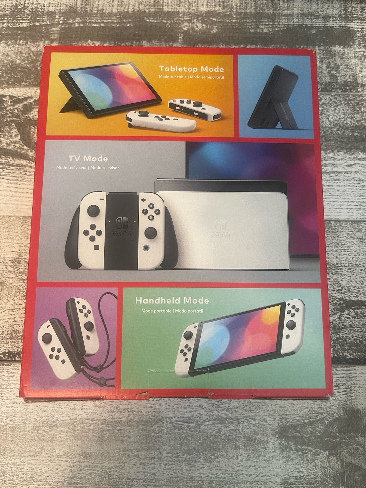 OFFICIAL Nintendo Switch Box & Joy Con Charging Grip & Left & Right Wrist Straps