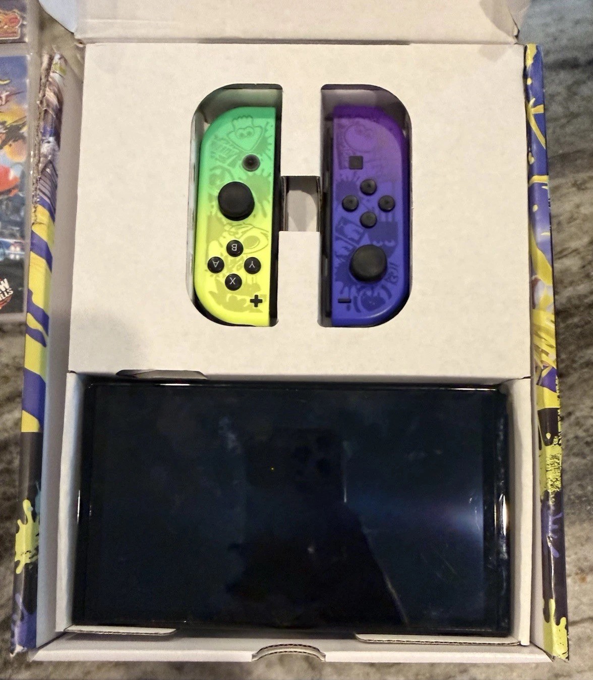 Nintendo Switch OLED HEG-001 Splatoon 3 Edition Plus Case Games Headset HUGE LOT