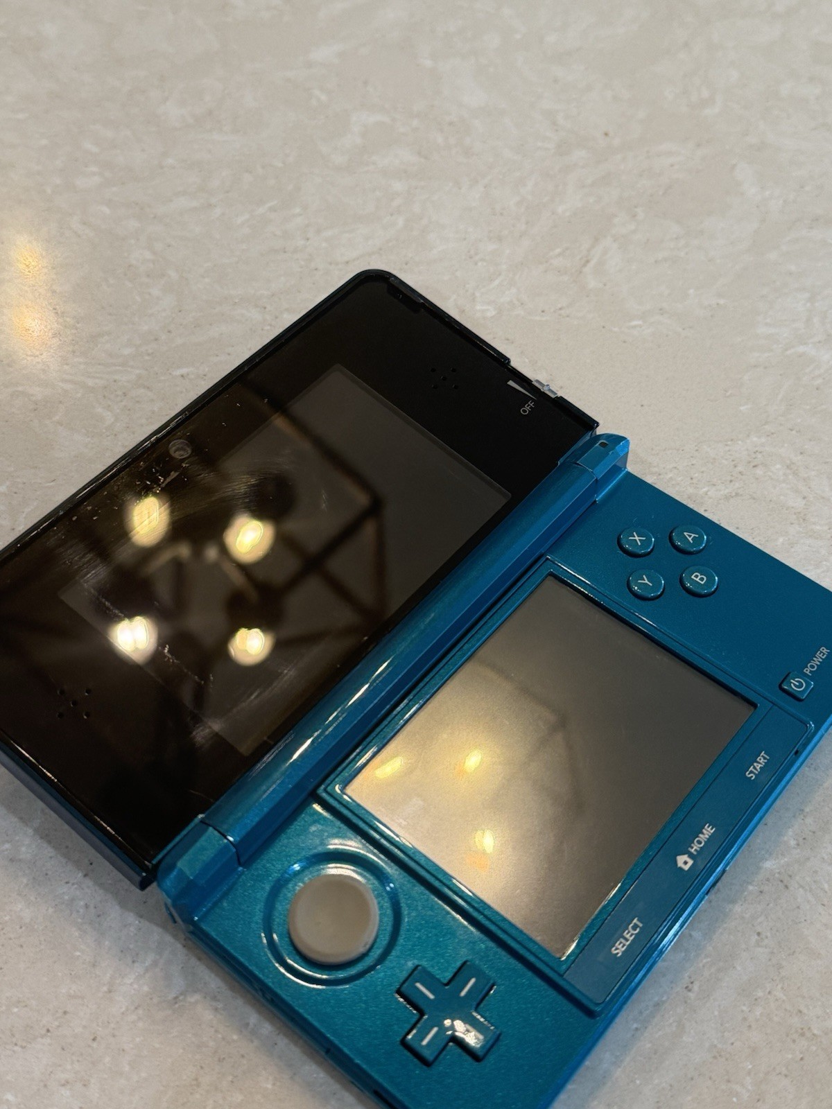 Nintendo 3DS Blue 3D Handheld With 3rd Party Charger CTR-001(USA) NTSC-U/C