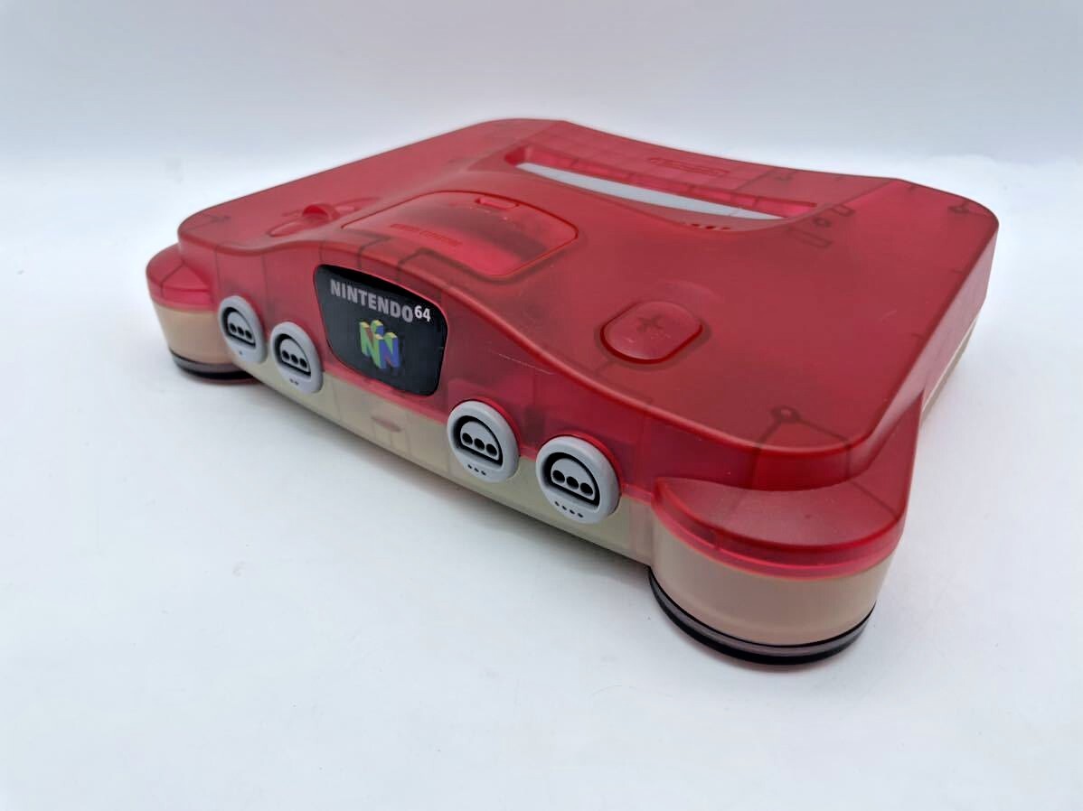 Nintendo 64 Water Melon Clear Red N64 Chose Controller Cables REGION FREE