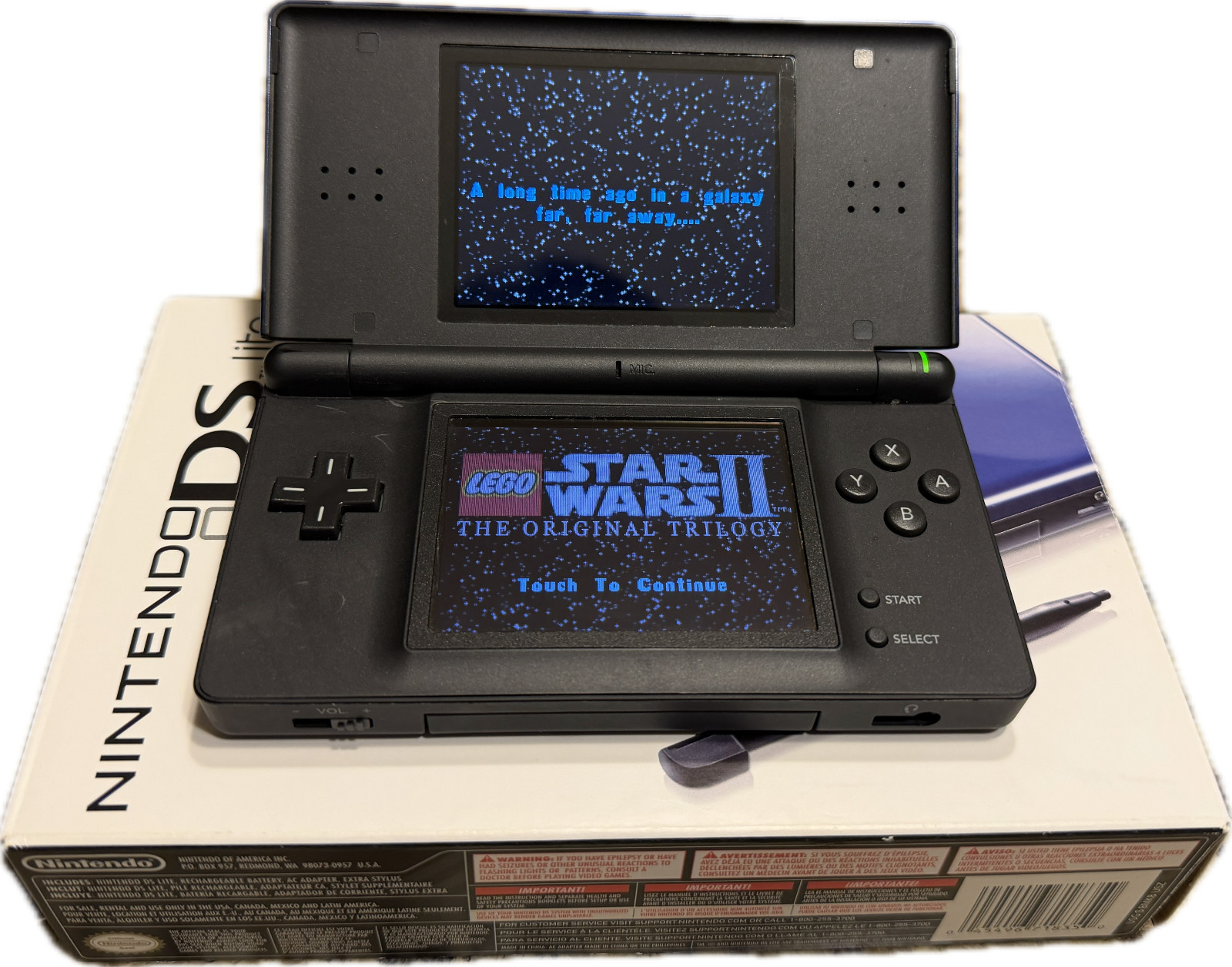 Nintendo DS Lite Complete Original Package in Box, with 2 Bonus Games