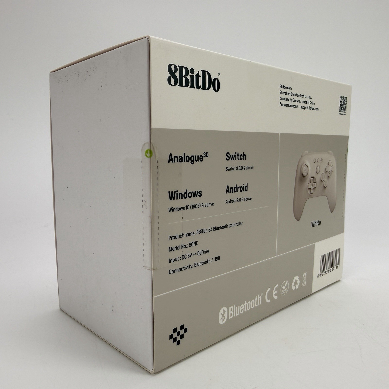 Analogue 3D Black Console Nintendo 64 N64 + White 8BitDo Bluetooth Controller
