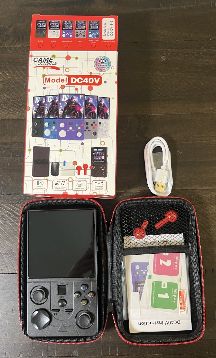DC40V Handheld Game Console – 4.0 Inch Gaming Console 64GB
