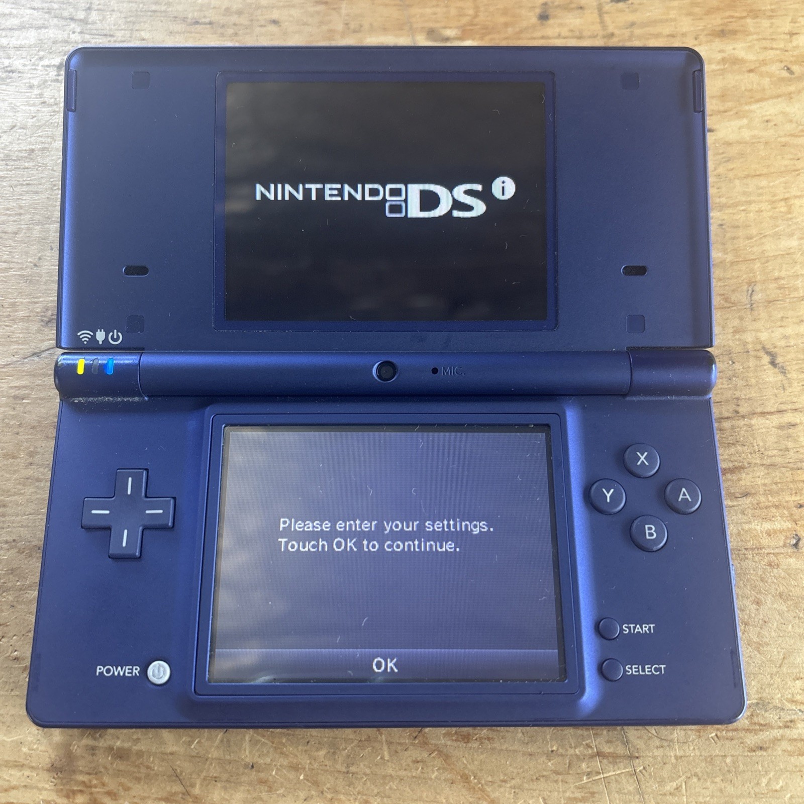 Nintendo DSi Console Blue WAP-002 PAL Tested Works (Cracked Back) Free Post