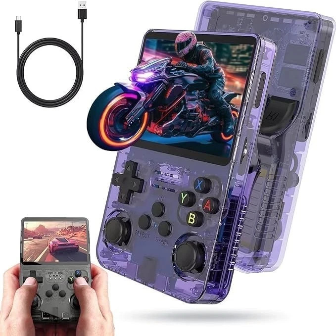 R36S Retro Handheld Video Game Console 64GB 20000 Games 3.5 Inch IPS Screen