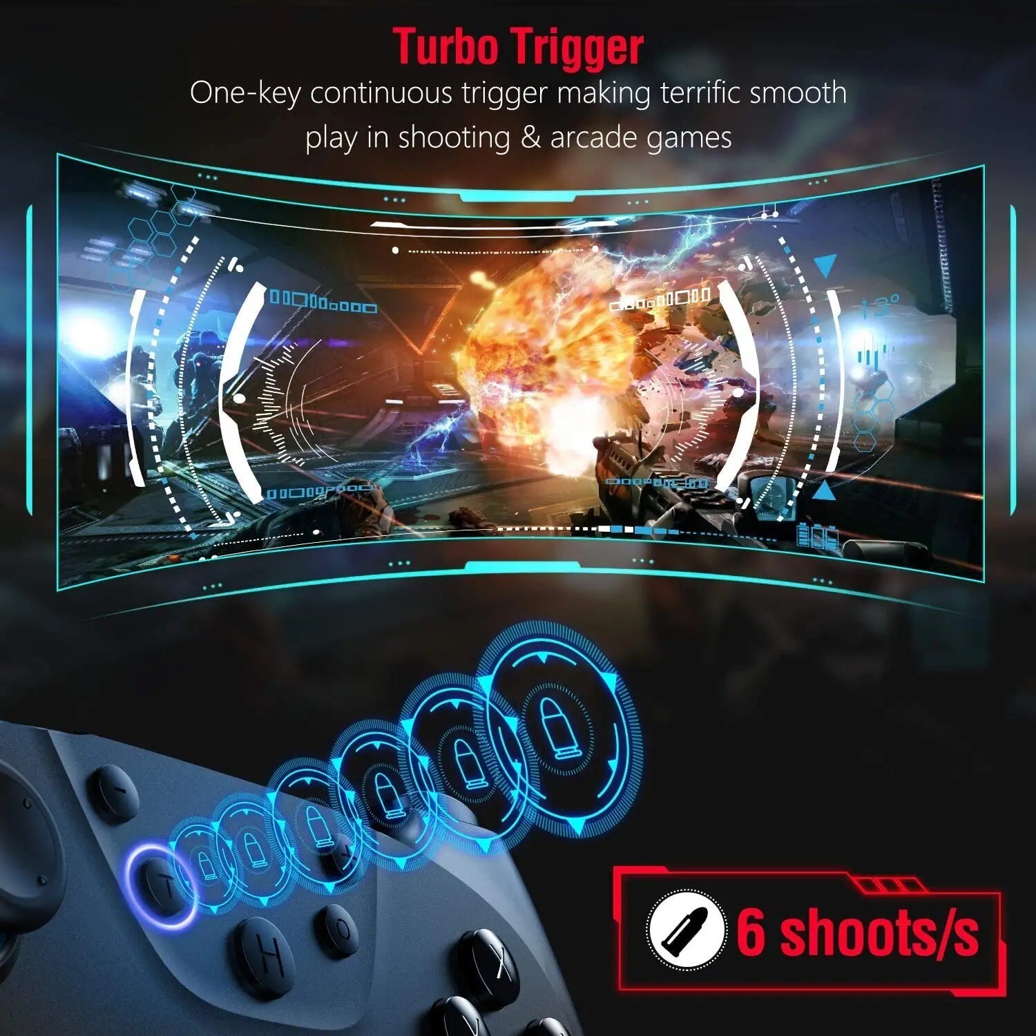 BROODIO Compatible Nintendo Switch Controller Wireless Bluetooth