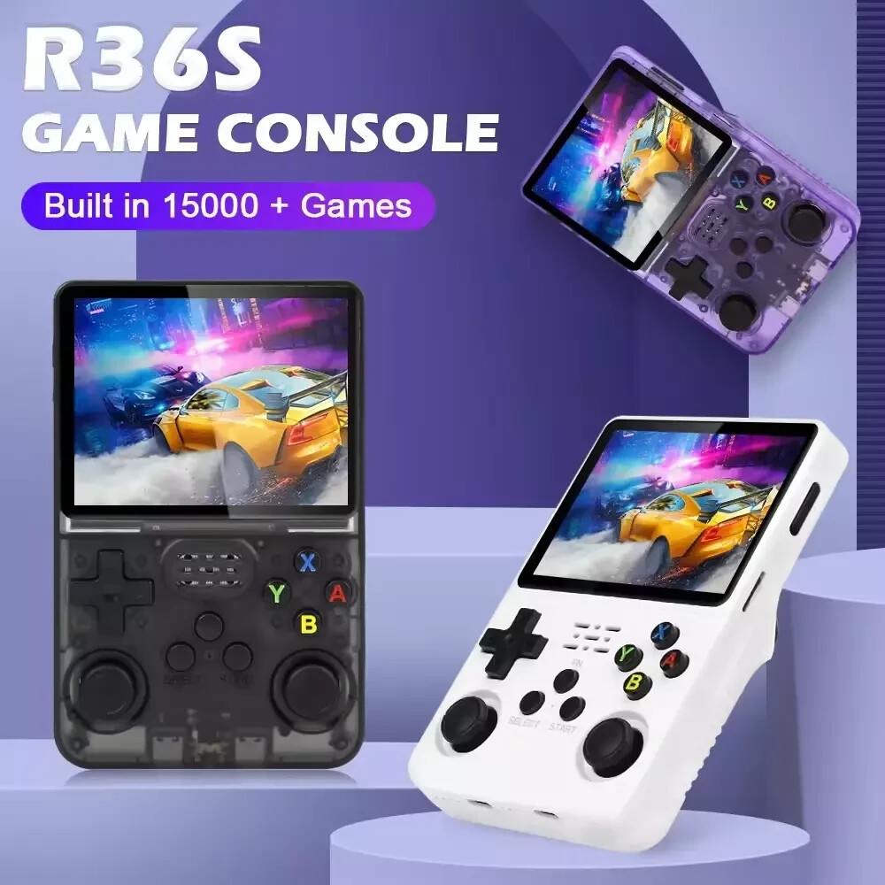 128G R36S Retro Handheld Video Game Console Linux System 3.5 Inch IPS Screen R35