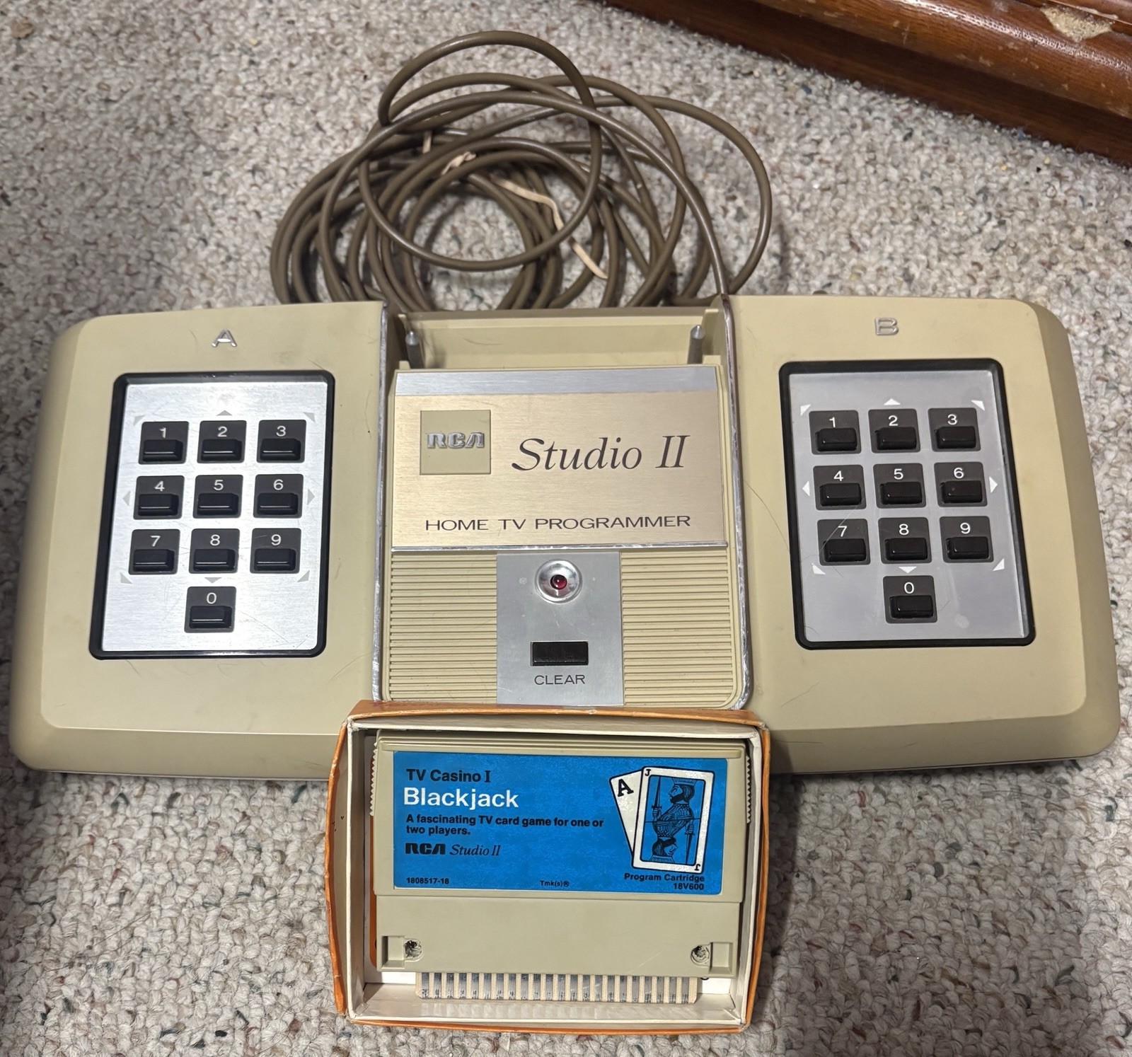 RCA Studio II Home TV Programmer Console W/ Blackjack Works *PLEASE READ*