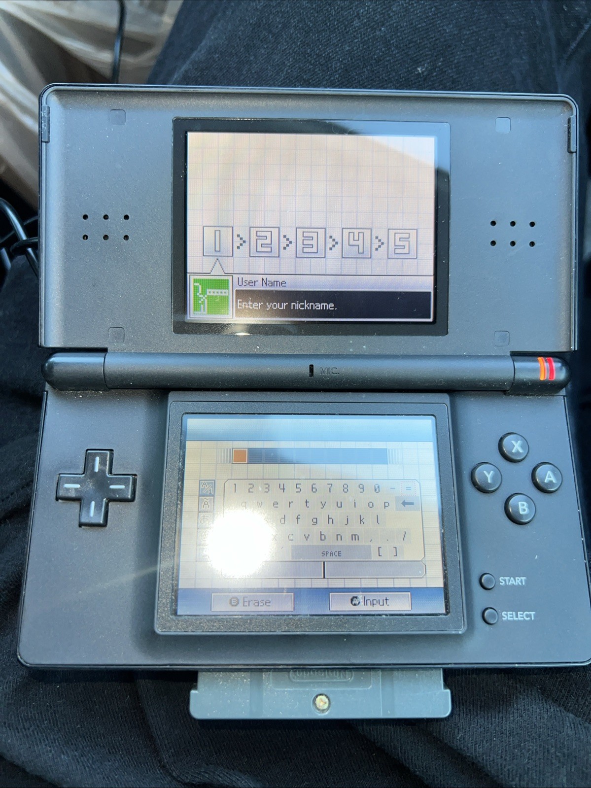 Nintendo DS Lite Handheld System – Onyx Black With GBA BUNDLE No Charger