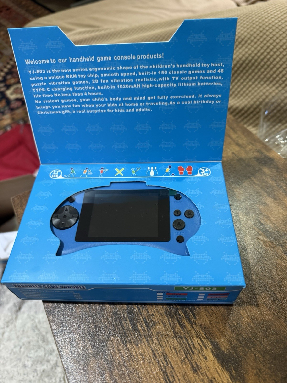 Handheld Game Console for Kids, Preloaded 220 Retro Games, 3.5” HD IPS (M)