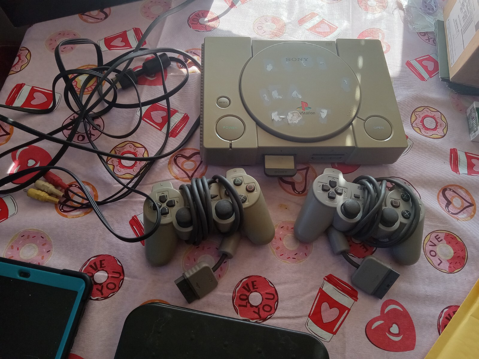 Sony PlayStation PS1 Gray SCPH-9001 Console System W/ Controller & Wires Tested