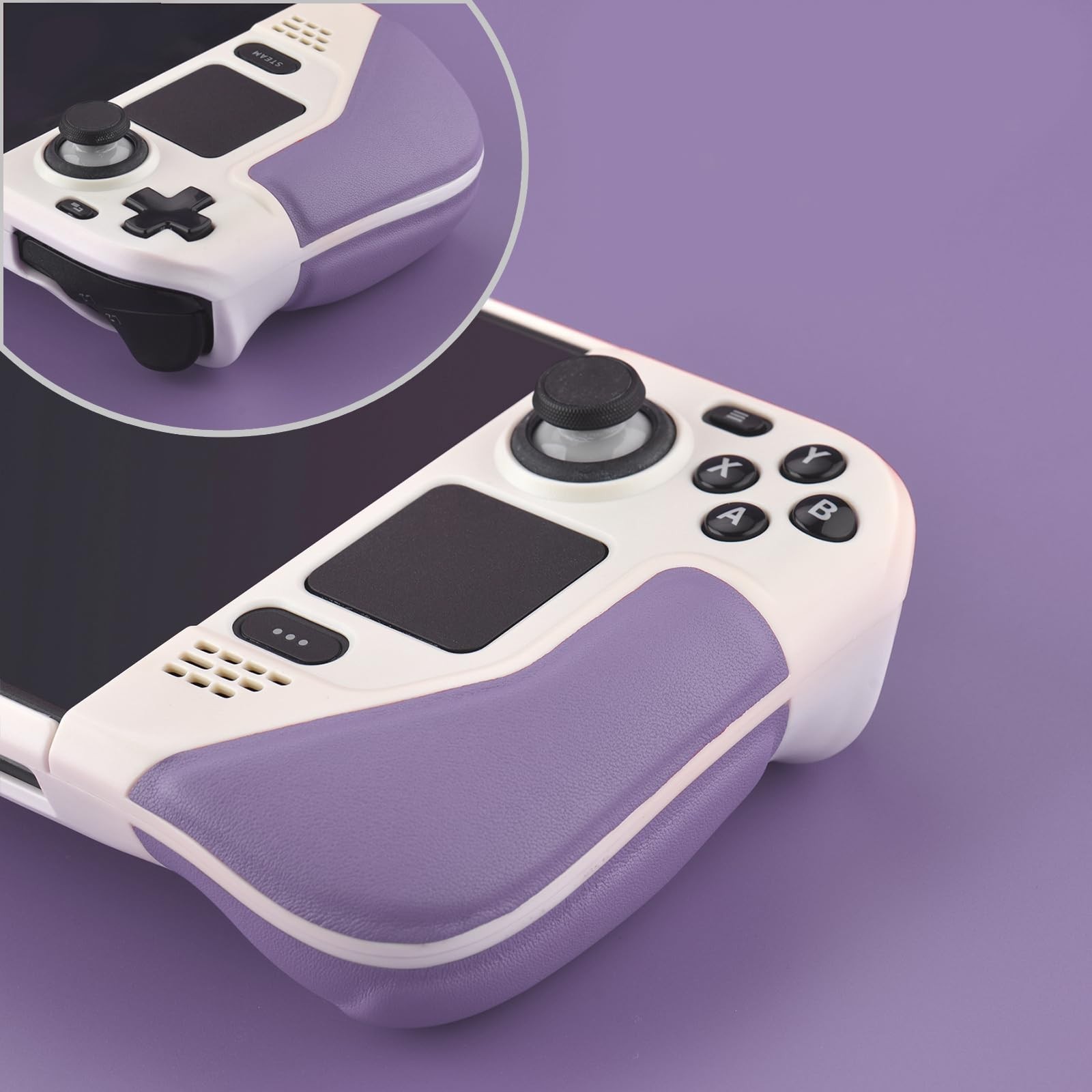 Steam Deck OLED Case, Ergonomic Grip & Kickstand, Shockproof Cover, Anti-Slip Sl