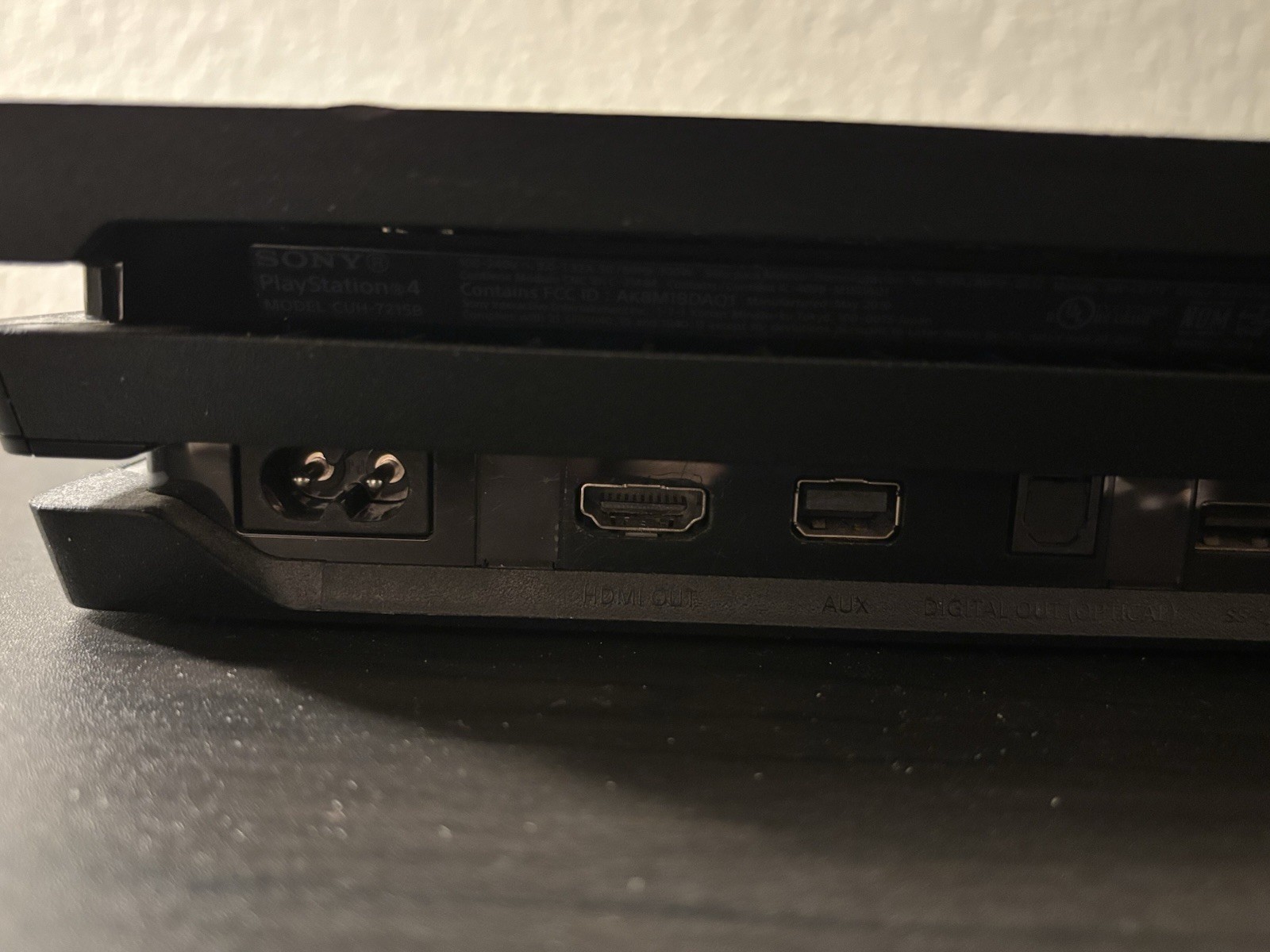 PS4 Pro Console with Cables and Controller-Broken HDMI Port-For Parts or Repair