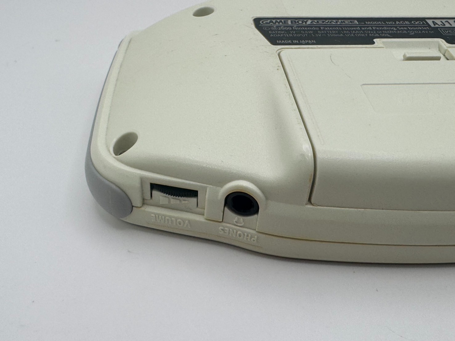 Nintendo Game Boy Advance White AGB-001 Console Tested LCD Dark Marks Japan