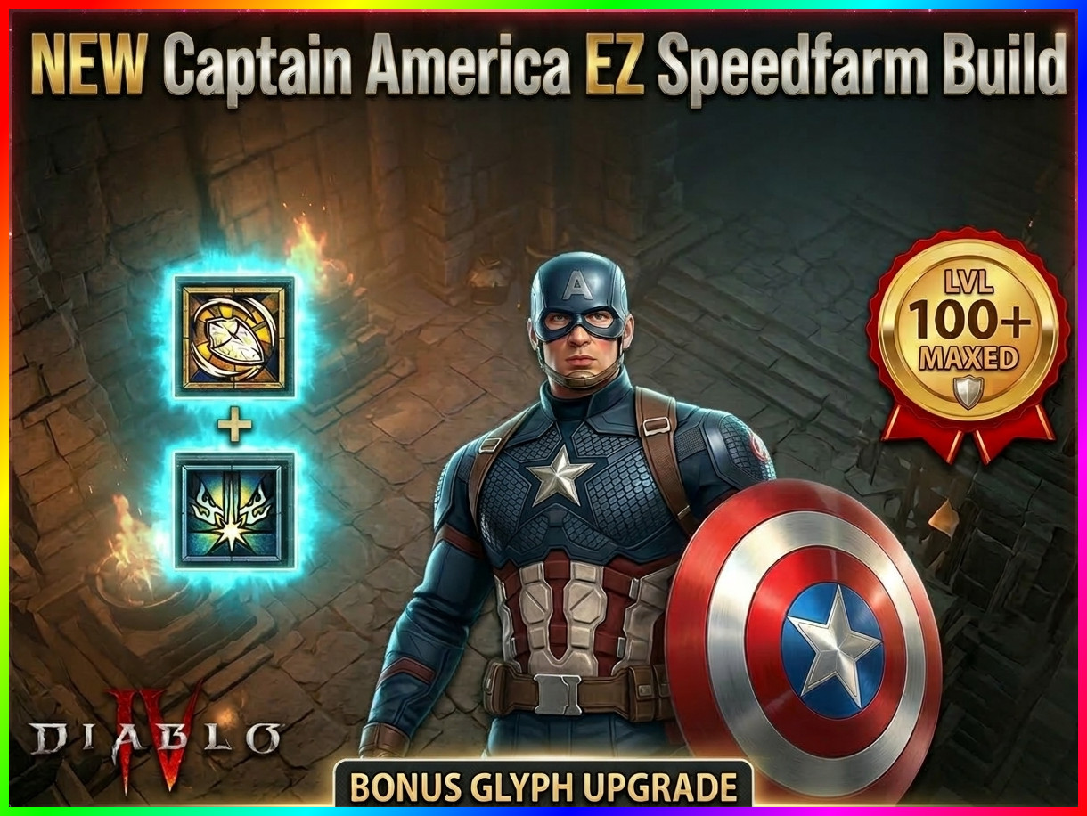 DIABLO 4🔥NEW SEASON🔥‍‍‍ Paladin S12 Meta Builds- The Broken Captain American