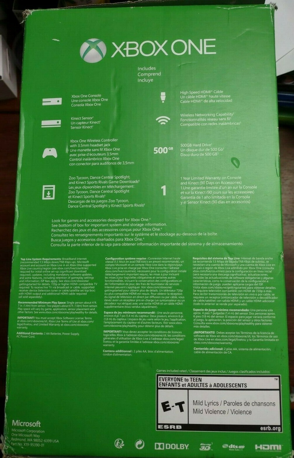 Xbox One 500GB w/ Kinect 3 Game Bundle – Zoo Tycoon, Dance Central – OPEN BOX!