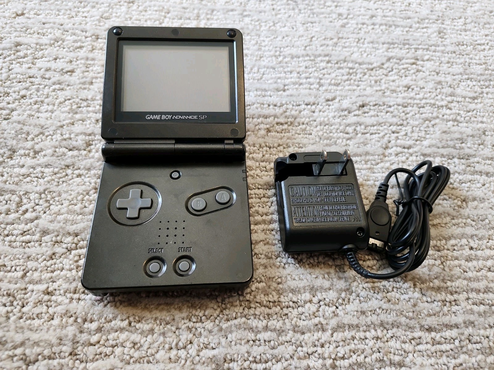 Nintendo Game Boy Advance SP Onyx Black Tested Working With Charger Ships TODAY!