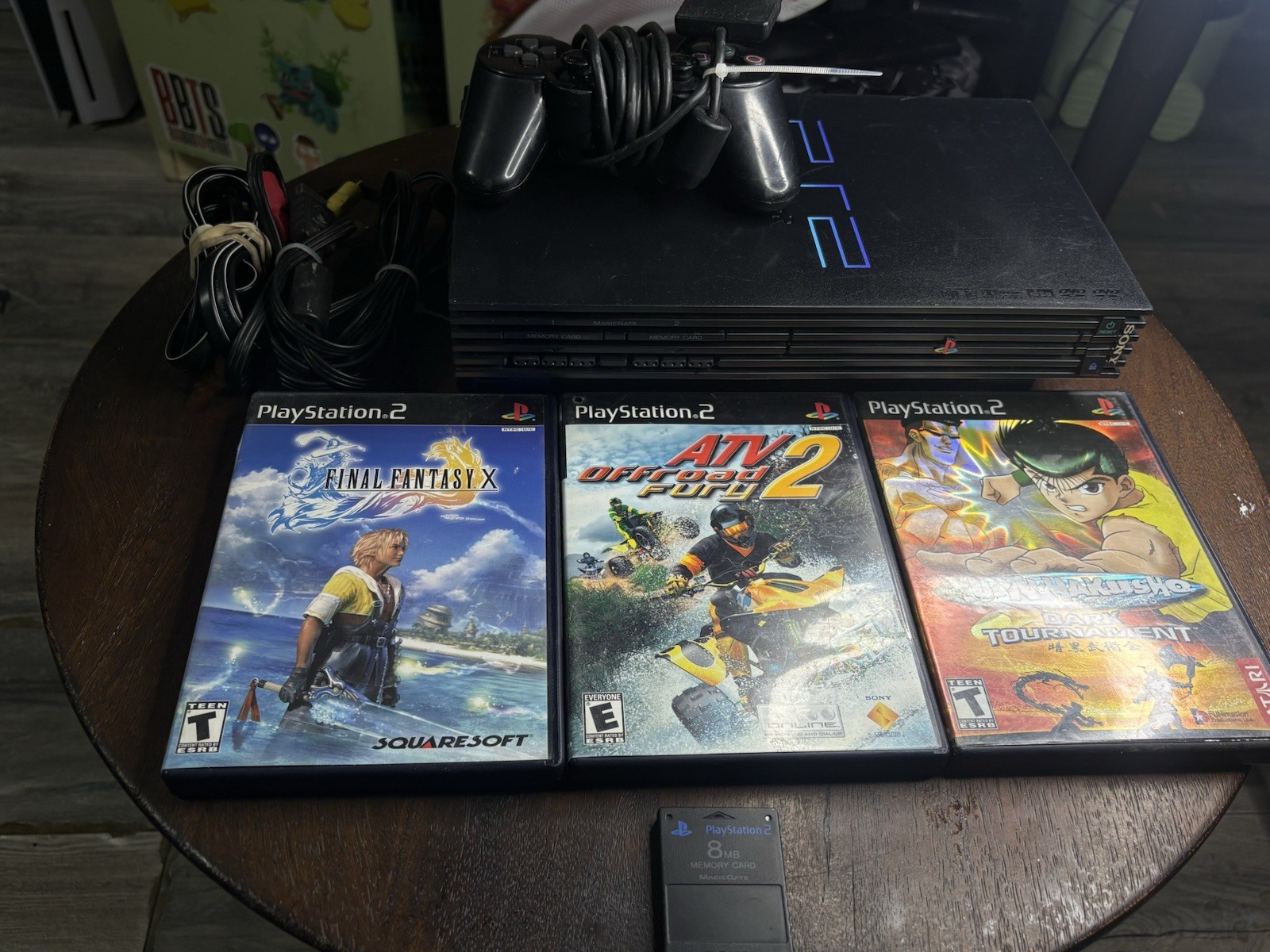 Sony PS2 scph-5001 bundle w/oem Controller,8mb memory card ,Final Fantasy X,ATV