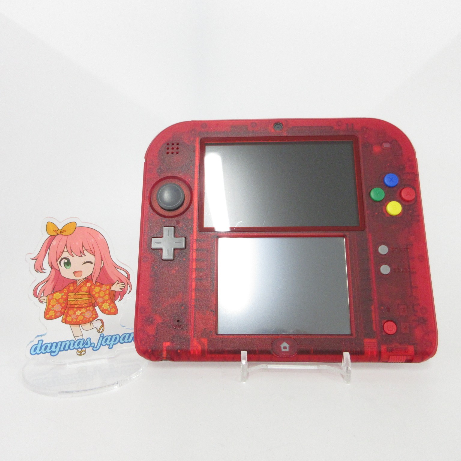 【Very Good】Nintendo 2DS Pokemon Clear Red Console ONLY Japanese Edition #NET0325