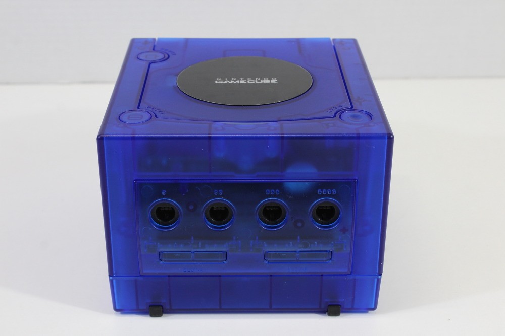 Nintendo Gamecube Console Clear Dark Blue AC S-Video to HDMI NTSC-U/C DOL-001 GC