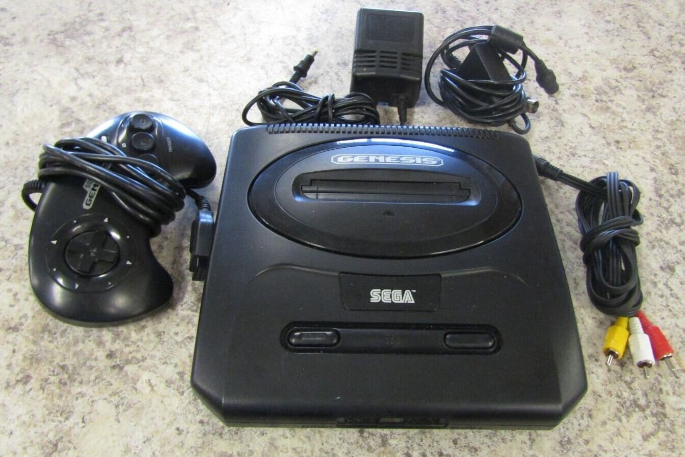 Sega Genesis II MK-1631 System w/original controller & Hook-up cables – Tested