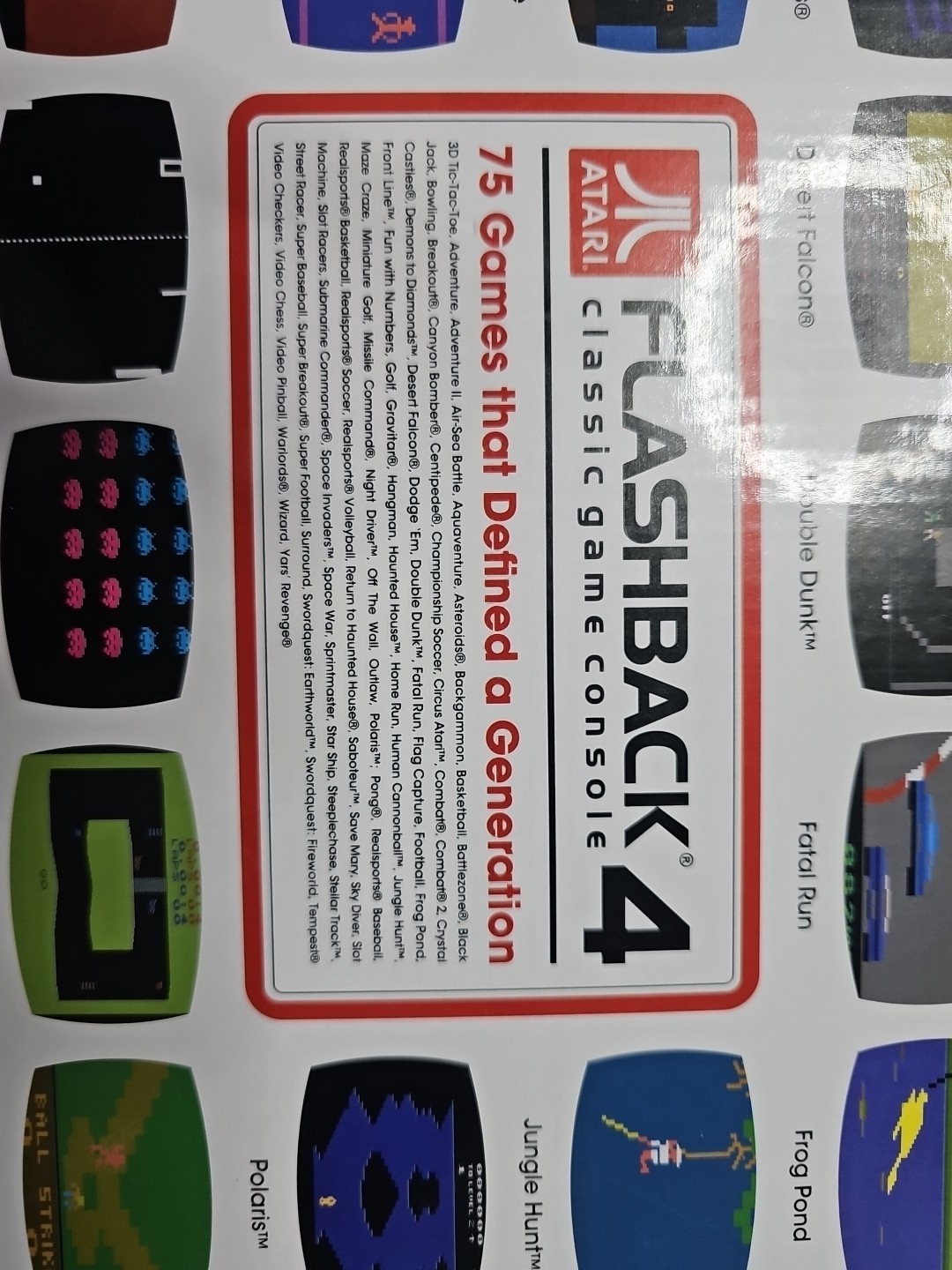 Atari 40th Anniversary Edition Flashback 4 Classic Game Console 75 Games Poster