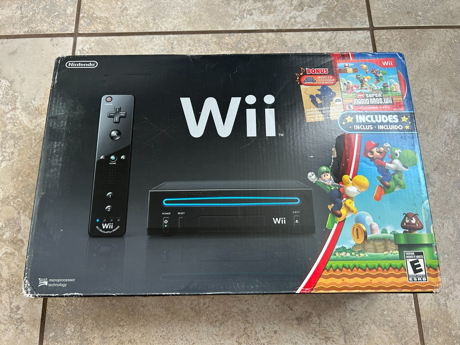 NEW Nintendo Wii Holiday Bundle Black Console New Super Mario Bros. System #2