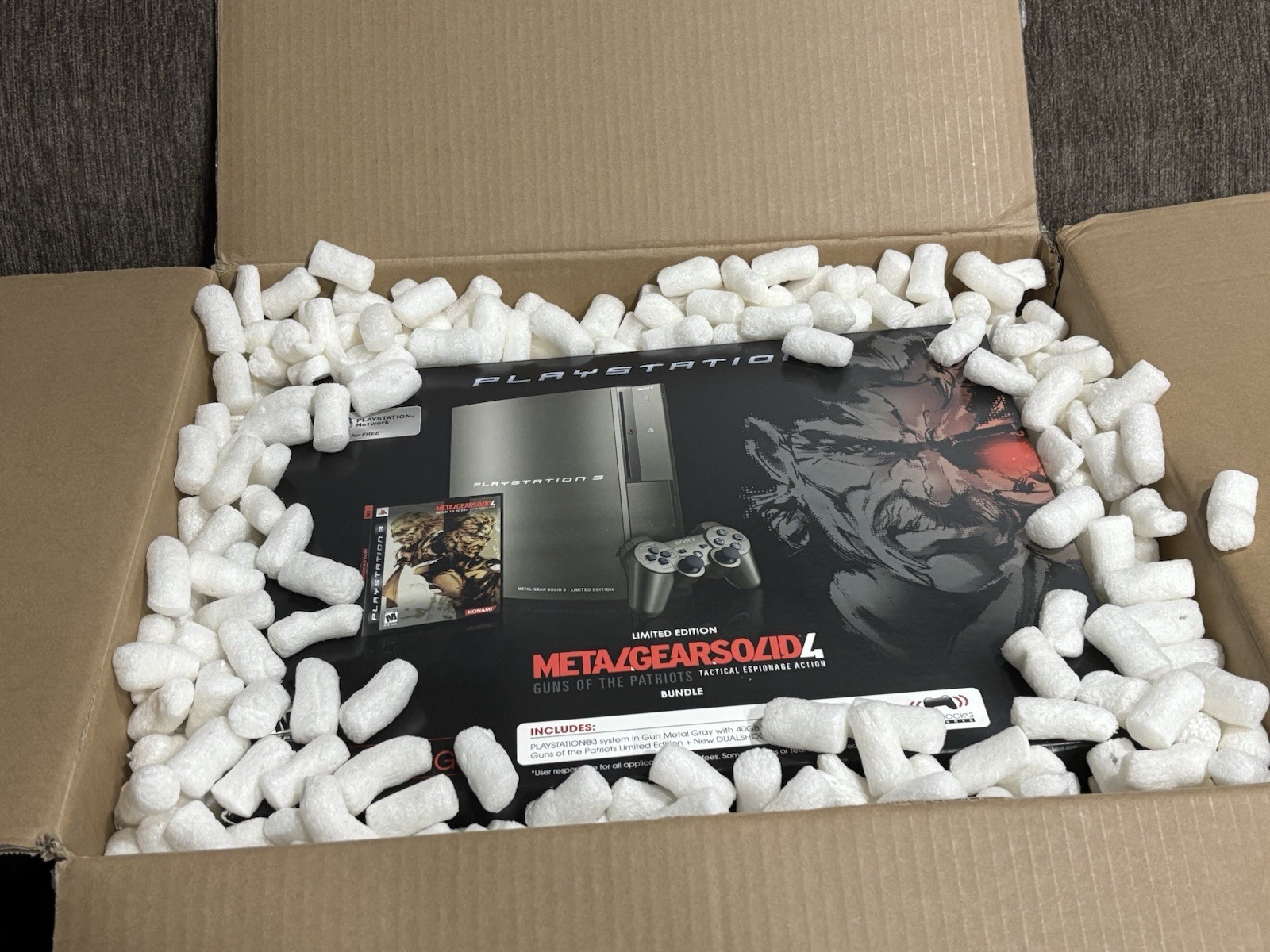 RARE Metal Gear Solid 4 PS3 Console Gunmetal Gray Konami Exclusive Limited Boxed