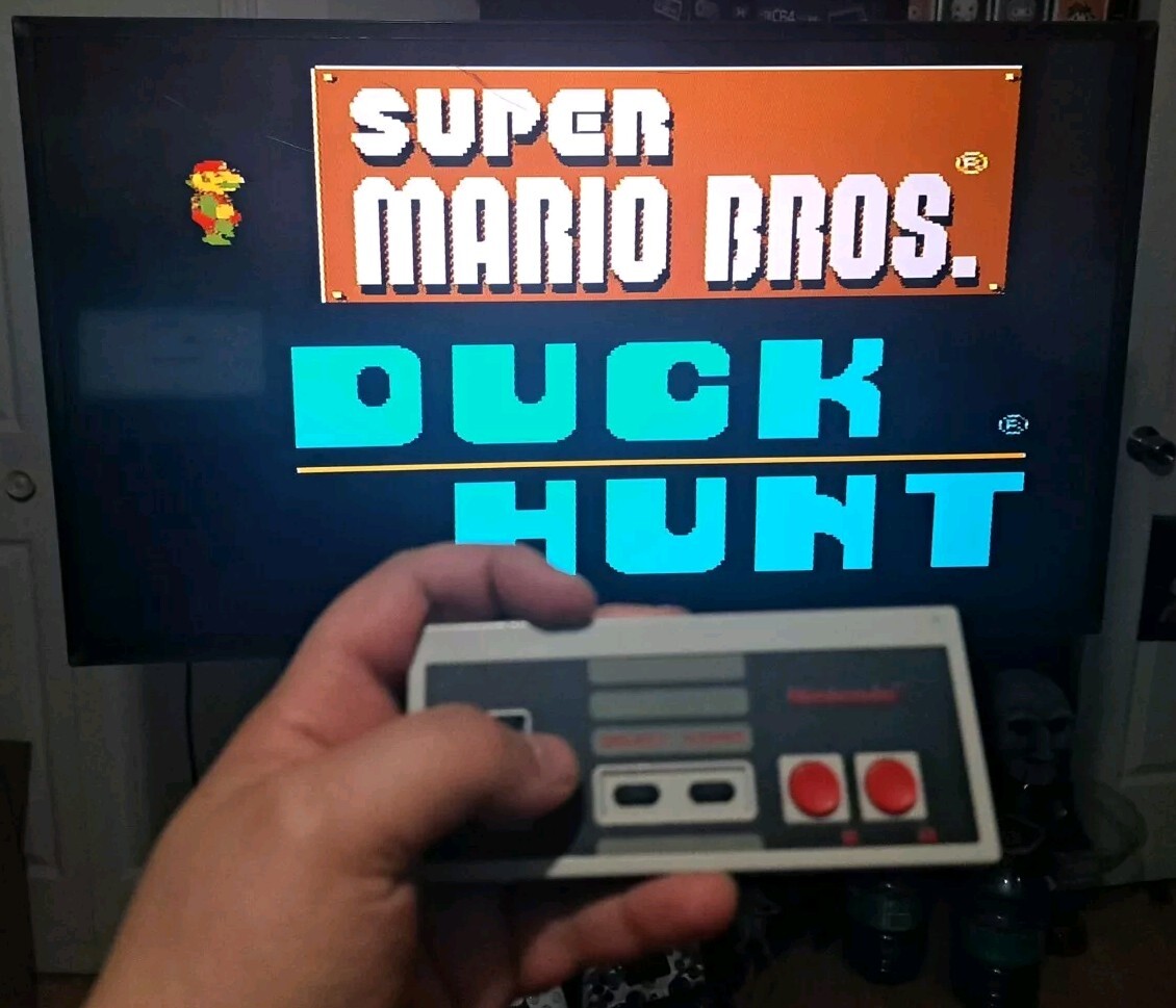 Nintendo Entertainment System NES Console Bundle 15 Games (1×500 In 1) Tested