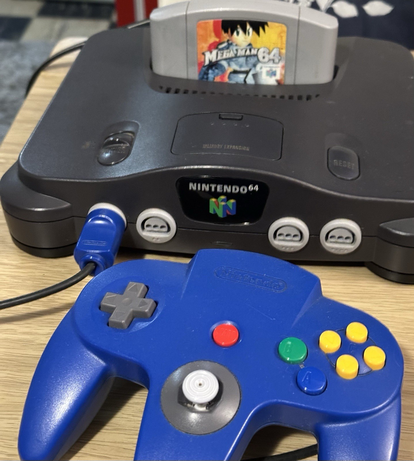 Nintendo 64 Console W/ Mega Man 64 -Controller + All Cords Needed