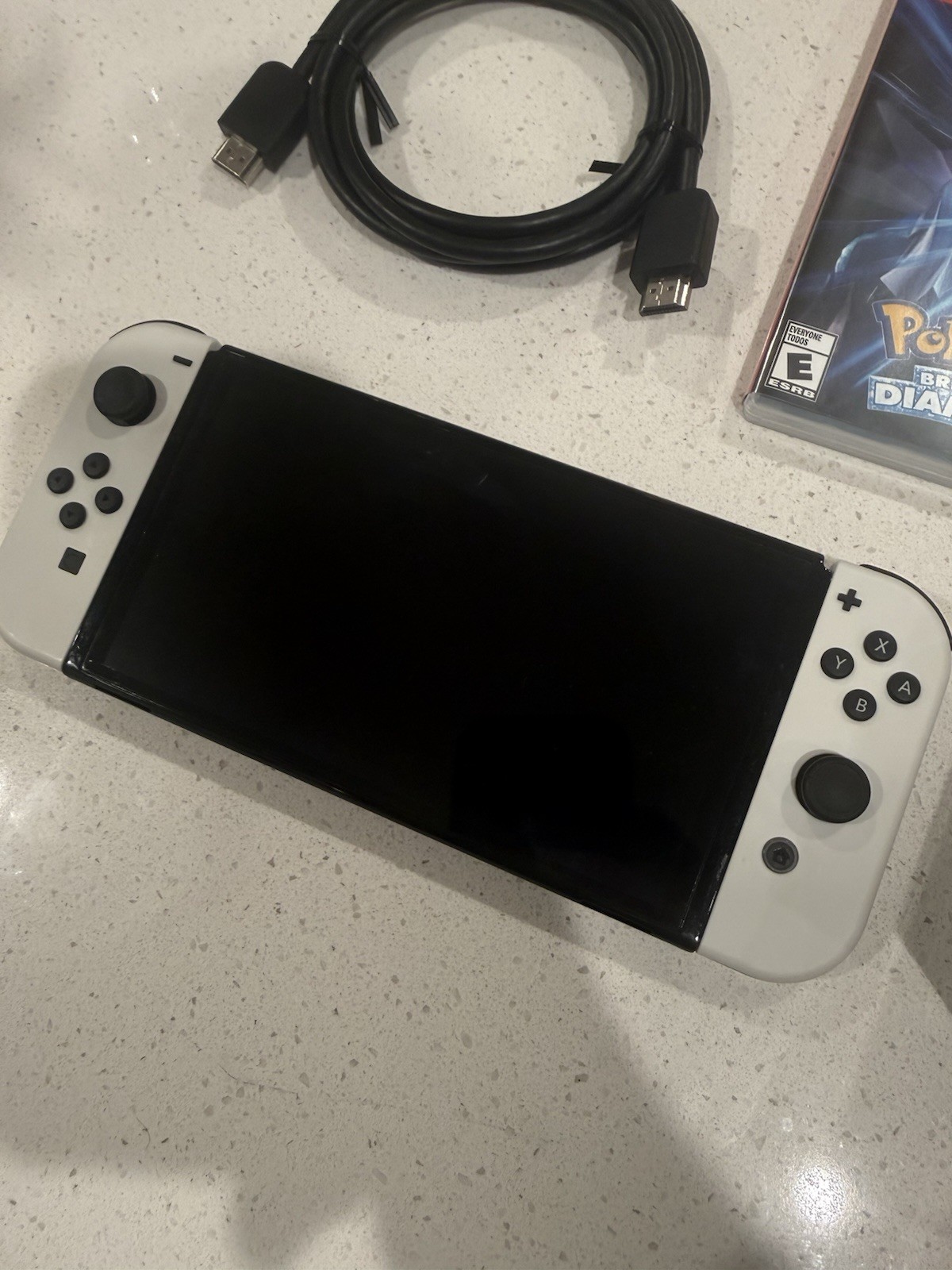 Nintendo Switch OLED Console Bundle with MARIO 3D All Stars – Pokemon games