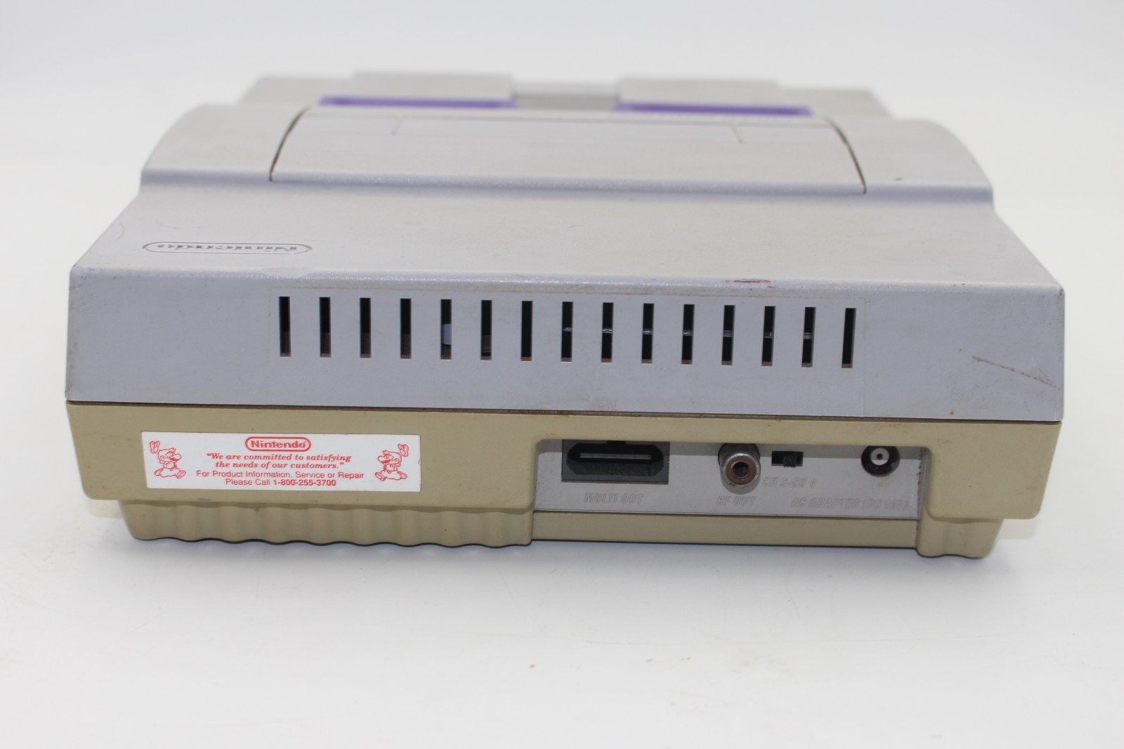 Broken Nintendo Super Nintendo Entertainment System SNES SNS-001 B&W Video