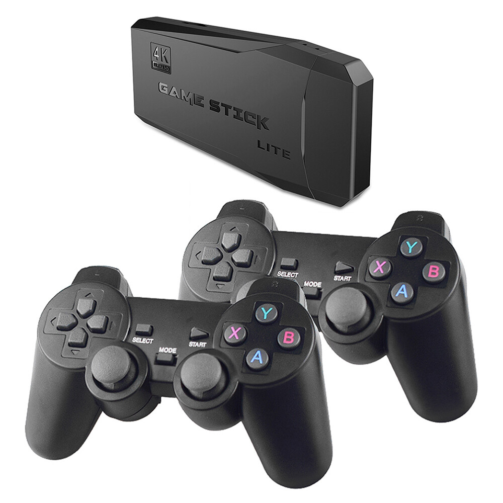 HOT 4K 2.4G Wireless HD TV Video Game Console 10000+Built-in Games+ 2 Gamepad